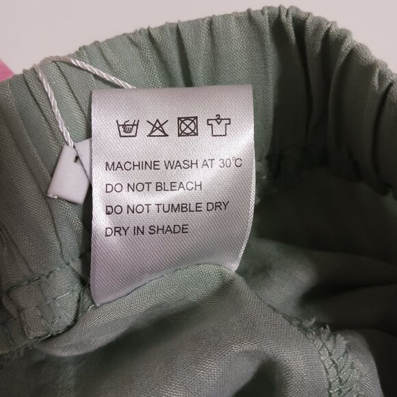 Chicwish Sunny Days Wide Leg Pants High Waist Casual Boho NWT Size M/L Green - Picture 9 of 14